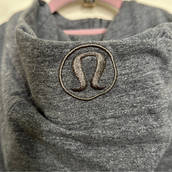 LULULEMON Scuba Hoodie *Light Cotton Fleece Heathered Speckled Black Gray {3E24} - Picture 5 of 6